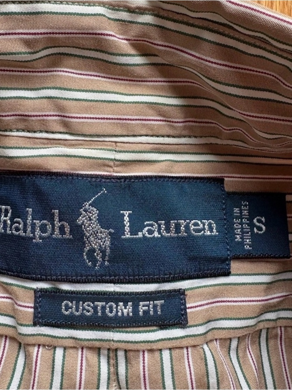 Lot 2 Polo Ralph Lauren Mens Long Sleeve Dress Shirt Small Stripes Multicolor - Picture 6 of 7